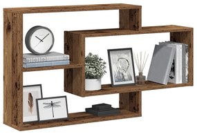 Scaffale A Parete Legno Antico 104x20x58,5 Cm İn Truciolato /