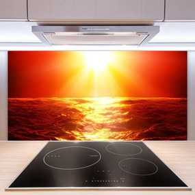 Rivestimento parete cucina Onda del mare al tramonto 100x50 cm