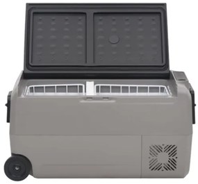 Borsa Frigo con Ruote e Adattatore Nera e Grigia 36 L PP e PE