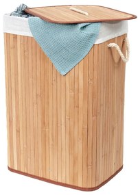 Cesto portabiancheria in bambù di colore naturale 78 l Bamboo - Compactor