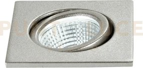 Incasso led polaris nikel quadrato 3w 300lm 4000k 6,6x6,6x5,7cm