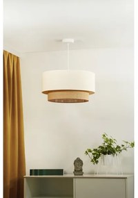 Duolla - Lampadario a sospensione con filo BOHO 1xE27/15W/230V diametro 60 cm beige/marrone