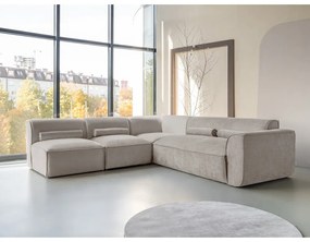 Divano angolare componibile beige (con penisola a sinistra) Flex Felix – Miuform