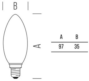 Oliva Stick 806lm 6,5W E14 WW