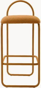 Sedia da bancone in bouclé con seduta imbottita Angui