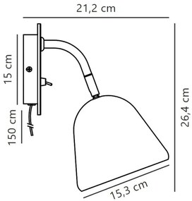 Nordlux - Faretto da parete FLEUR 1xE14/15W/230V