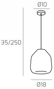 Sospensione Contemporanea Double Skin Beta Metallo Cromo Vetro Blu 1 Luce E27