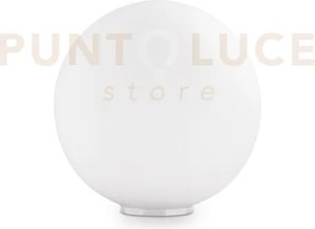 Mapa lampada da tavolo sfera bianca acidata 1 luce attacco e27 h.32cm