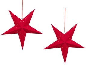 Set di 2 stelle LED carta rosso 45 cm MOTTI Beliani
