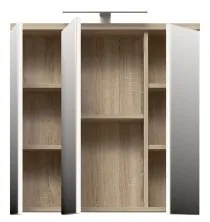 Mobile bagno sospeso con specchio VENOM bianco/rovere sonoma