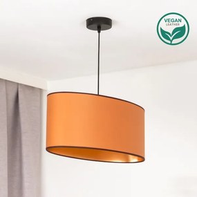 Duolla - Lampadario a sospensione con filo OVAL VEGAN 1xE27/15W/230V marrone