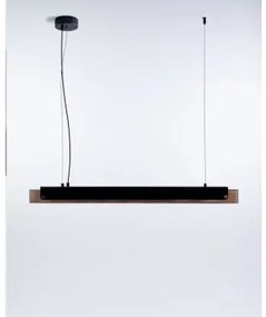 Lampada da Soffitto LED in Metallo Kira Larga Nero - The Masie