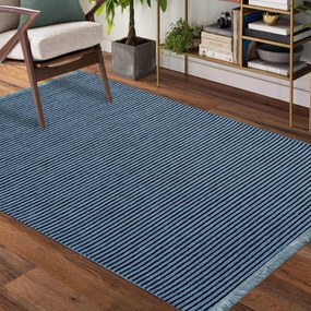 Tappeto antiscivolo blu adatto per il corridoio Larghezza: 80 cm | Lunghezza: 150 cm