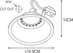 Faretto da incasso smart bianco con WiFi GU10 - Dept