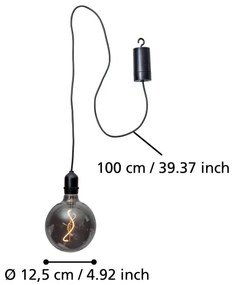 Eglo 900209 - Lampada LED a sospensione da esterno VIGNANELLO LED/0,06W/6V IP44 grigio