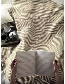 Plaid grigio chiaro con contenuto di cotone , 140 x 180 cm Tebas - Euromant