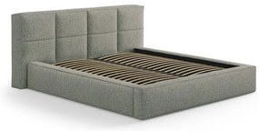 Letto matrimoniale imbottito verde con contenitore con rete inclusa 180x200 cm Simon Darren – Micadoni