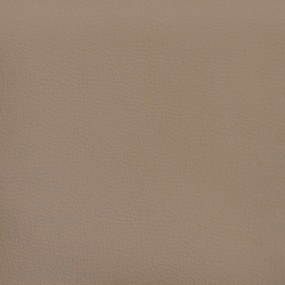 Poltrona con Poggiapiedi Cappuccino 60 cm in Similpelle