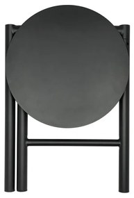 Sgabello in metallo nero Disc - Zone