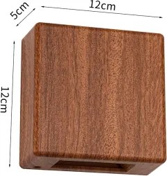 Brilagi - Applique da esterno a LED DOUBLERAY LED/6W/230V finitura effetto legno IP54