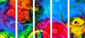 Quadri 5 pezzi – Astrazione piena di colori