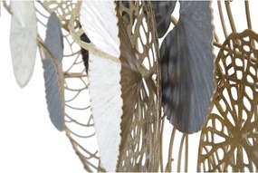 Pannello Decorativo Astratto Luxy 124,5x9,5x55 Cm In Ferro Multicolore