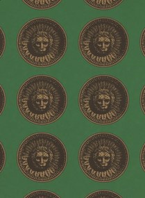 Zoffany Carta da parati Medallion - Malachite/ Gold