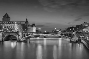 Carta da parati – Panorama abbagliante di Parigi in bianco e nero