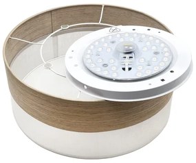 Plafoniera LED SIRJA WOOD LED/20W/230V diametro 35 cm bianco/quercia