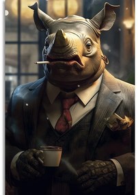 Stampa su tela – Gangster animale rinoceronte