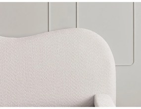 Letto matrimoniale bianco imbottito con spazio contenitivo con rete inclusa 180x200 cm Orlane – Bobochic Paris