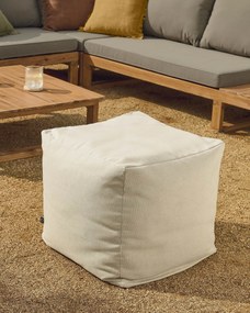 Kave Home - Pouf quadrato Nedra 50 x 50 cm beige