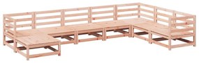 Set divani da giardino 8 pz in legno massello abete douglas