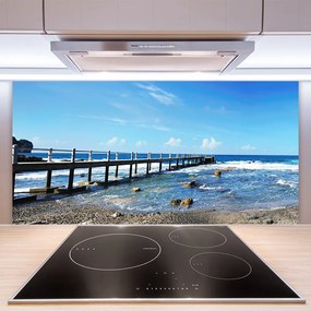 Pannello paraschizzi cucina Paesaggio della spiaggia dell'oceano 100x50 cm