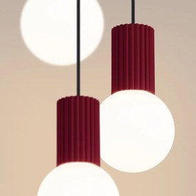 Sollux SL.1750 - Lampadario a sospensione con filo HALO 3xG9/8W/230V diametro 25 cm rosso