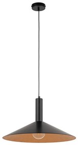 Lampadario a sospensione con filo CAPRI 1xE27/15W/230V diametro 50 cm nero/rame