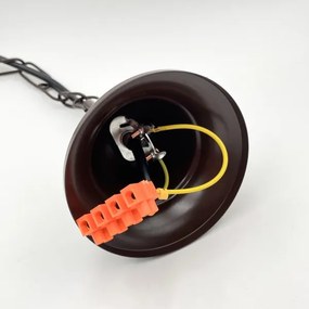 Brilagi - LED Lampadario a sospensione con catena COTTAGE 5xE14/40W/230V marrone