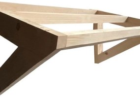 Pensilina TOSCANA in legno marrone L 140 x P 85 cm