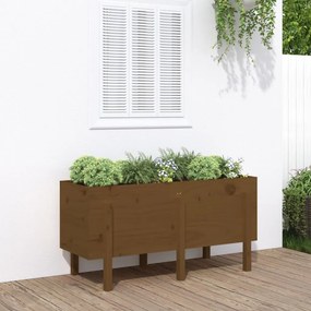 Fioriera Rialzata Da Giardino Ambra 121x50x57 Cm Massello Pino /