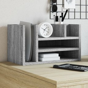Organizer Scrivania Grigio Sonoma 44,5x24x25 Legno Multistrato /