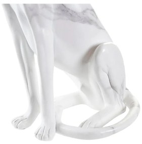 Statua Decorativa DKD Home Decor Grigio Bianco Leopardo Resina Marmo (25 x 18 x 41 cm)