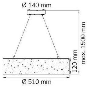 Wofi 6370.01.70.7000 - Lampadario LED a sospensione con filo LEIKA LED/21W/230V