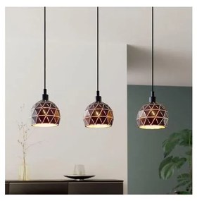 Eglo 97846 - Lampadario a sospensione con filo ROCCAFORTE 3xE14/40W/230V