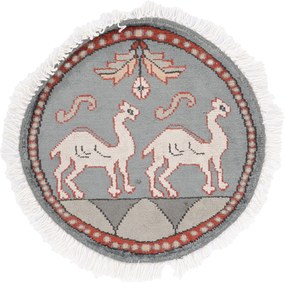 Agra Tappeto 50x50 (Indian) Annodato A Mano