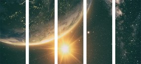 Quadri 5 pezzi – Vista dallo spazio