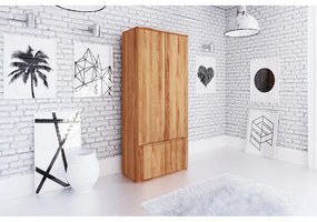 Armadio in legno di faggio 90x206 cm Vento 2 - The Beds