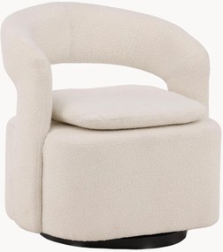 Poltrona girevole in bouclé Laurel