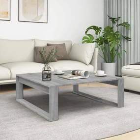 Tavolino salotto grigio sonoma 100x100x35 cm legno multistrato