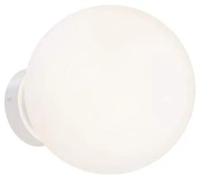Applique Minimal Basic Form Grande In Metallo Bianca 1 Luce E Diffusore Bianco