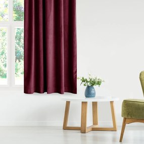 Tenda parzialmente oscurante burgundy in velluto 140x245 cm Eyelets – Restilo